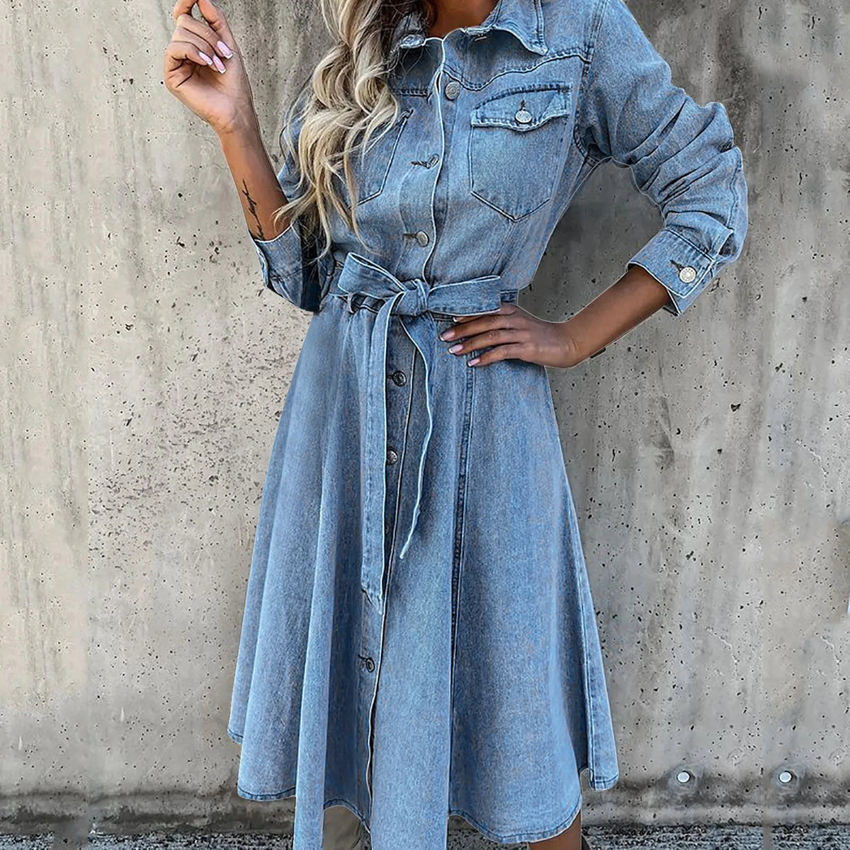 Vestido Midi Jeans Lorena