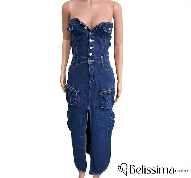 Vestido Longo Jeans Astrid